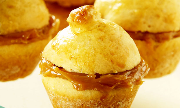 Brioches com doce de leite