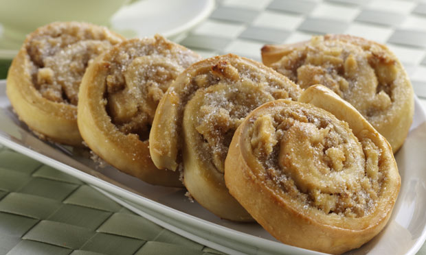 Rosquinha de maçã com leite condensado