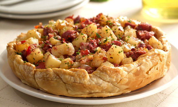 Torta italiana de batata e linguiça (Crostata)