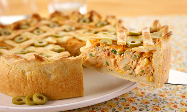 Torta cremosa de palmito