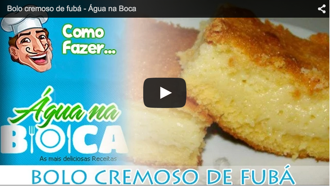 Bolo cremoso de fubá Bolo cremoso de fubá