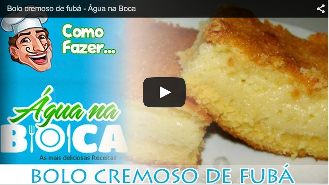 Bolo cremoso de fubá