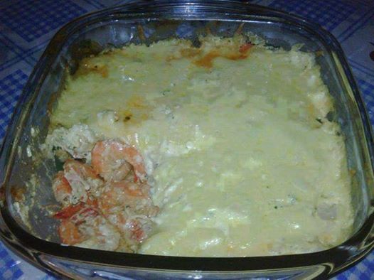 Camarão ao creme de leite