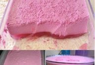 Gelatina cremosa com creme de leite