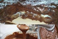 Bolo de Chocolate com Cobertura de Chocolate e Recheio de Coco