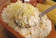 Arroz cremoso com frango