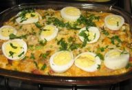 Arroz de Forno com Linguiça e Bacon