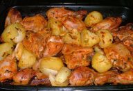 Frango Assado com Batatas