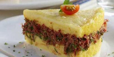 Polenta ao Forno com Carne Seca