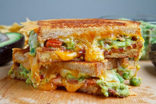 Bacon Guacamole sanduíche de queijo grelhado