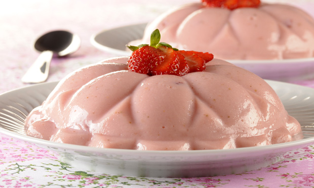 Creme gelado de morango