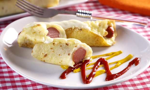 Panqueca hot-dog