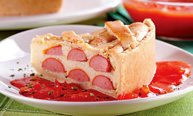 Torta de batata e salsicha