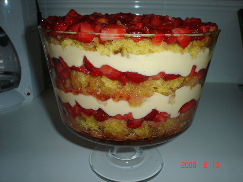 Triffle de morangos