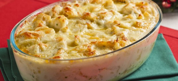 Bacalhau com queijo e batata