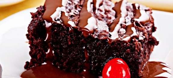 Brownie com cobertura quente de Danette