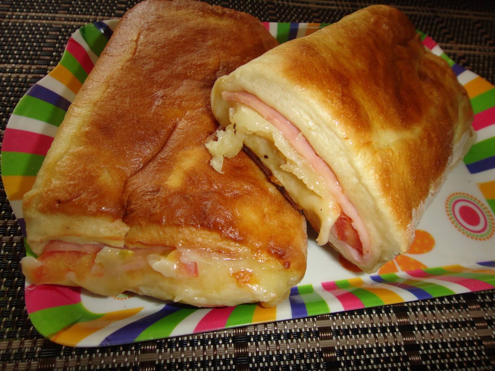 Enrolado de presunto e queijo