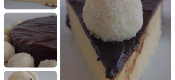 Pudim de Côco e Chocolate com Beijinhos
