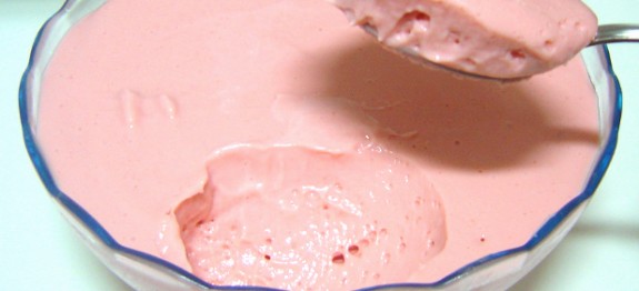 mousse de morango