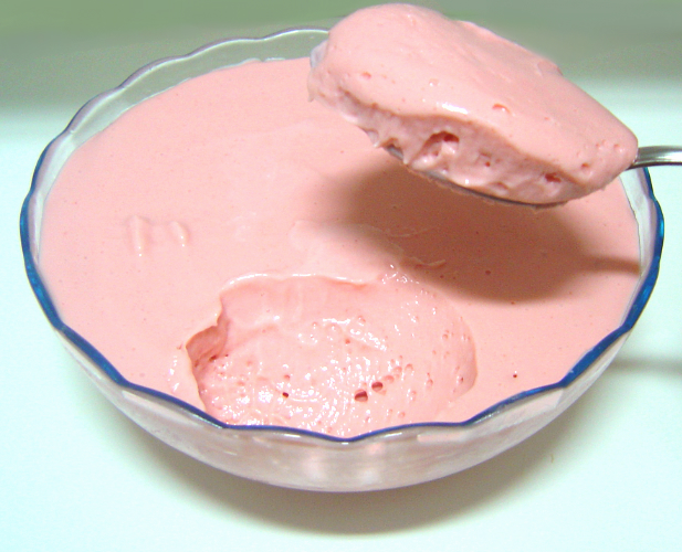 mousse de morango