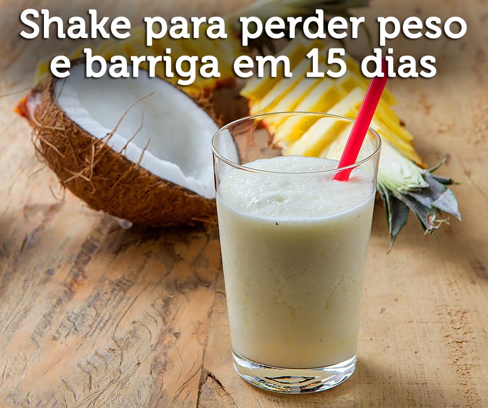 Shake refrescante de abacaxi e coco
