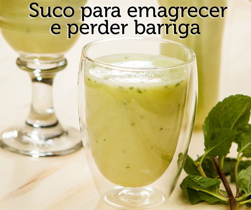Suco detox- abacaxi, hortelã e linhaça
