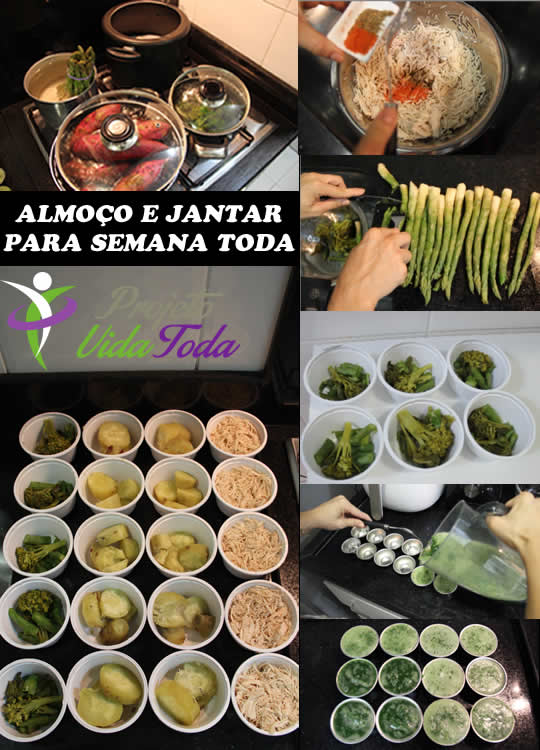 Organizando Almoço e Jantar para Semana Toda