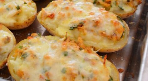 Batatas Assadas com Recheio de Frango