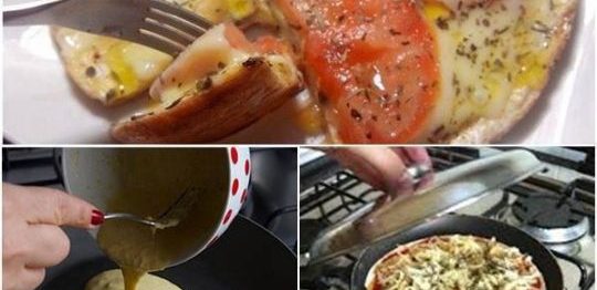 Pizza de Frigideira com Massa Caseira Deliciosa