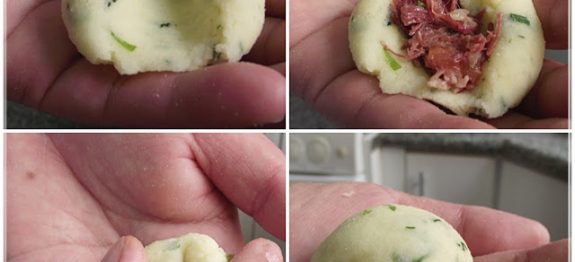 bolinho de carne seca
