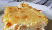 Torta cremosa de frango, milho e requeijão