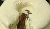 Bolo Vulcão de chocolate com Ninho