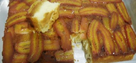 Bolo de Banana Caramelizada