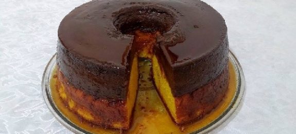 Bolo de Cenoura com Pudim de Chocolate