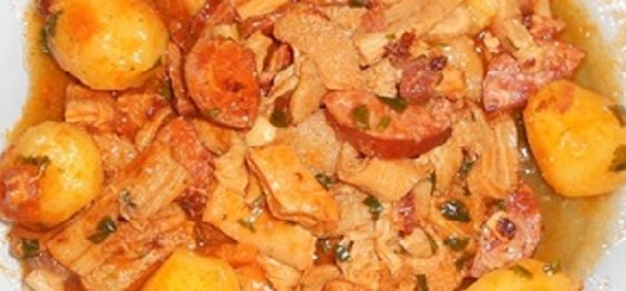 Dobradinha com Batatas na Panela de Pressão