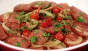 Linguiça Flambada na Cachaça