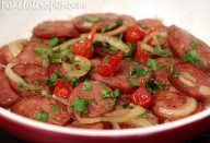 Linguiça Flambada na Cachaça