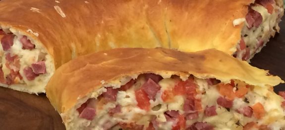 Pão de Linguiça Calabresa da fazenda da Ana Maria Braga