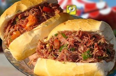 Pão com carne seca