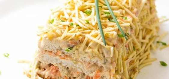 Torta fria de atum simples e fácil