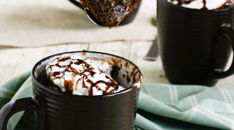 bolo de caneca de nutella