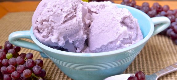 como fazer sorvete caseiro de uva