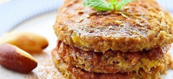 panqueca de banana e linhaça (deliciosa!)