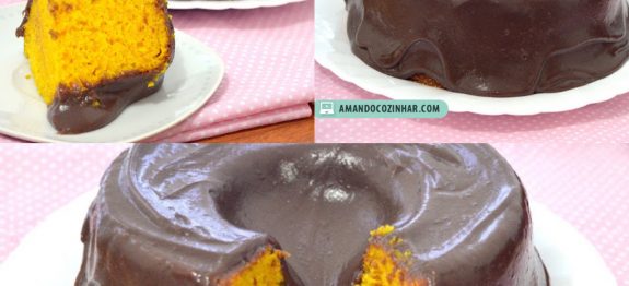 BOLO DE CENOURA COM MEGA CALDA DE CHOCOLATE