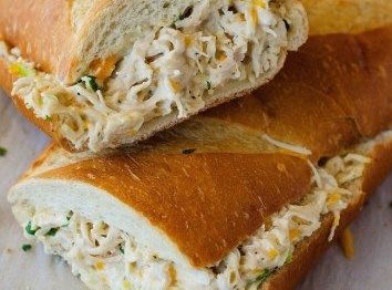 Baguete recheada de Frango cremoso