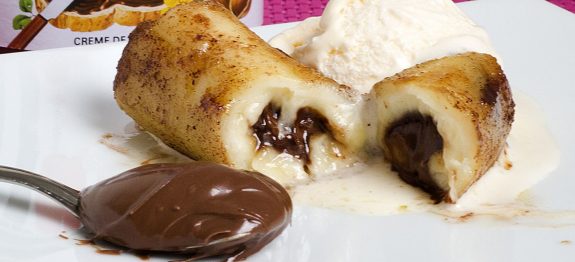 Banana com Nutella – sobremesa rápida