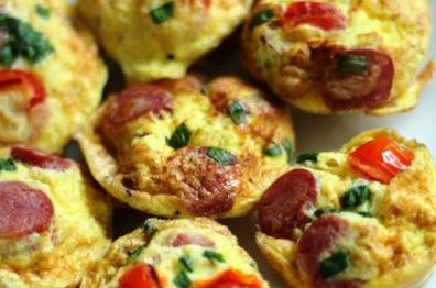 Bolinhos de Omelete Coloridos