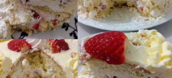 Bolo de Morango com Leite Ninho Trufado