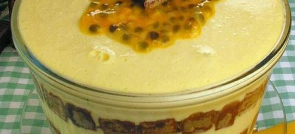 Gelado de Bis e maracujá