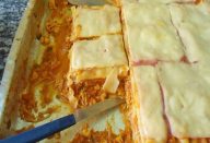 Lasanha de frango simples com molho branco